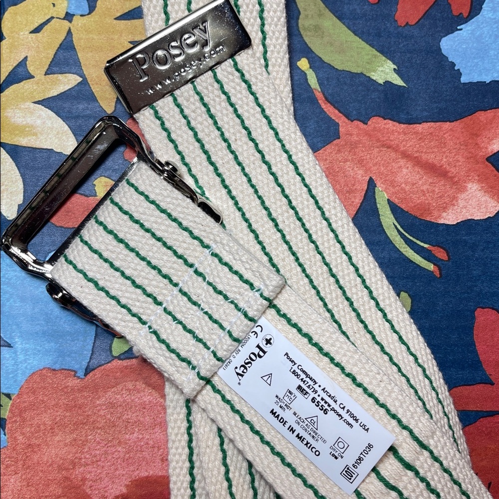 Posey White and Green Belt